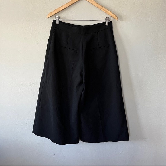 Oscar de la Renta Wool-Blend Black Floral Flower Cutout Culotte Size 6 NWOT - Picture 3 of 6